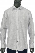 REPABLO bílá košile s čárkovým vzorem